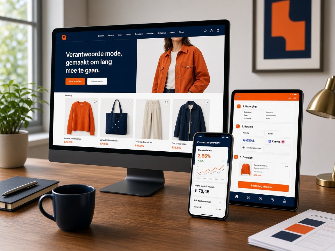 Conversie optimalisatie Shopify op desktop, tablet en mobiel met iDEAL en Klarna checkout voor Europese webshops