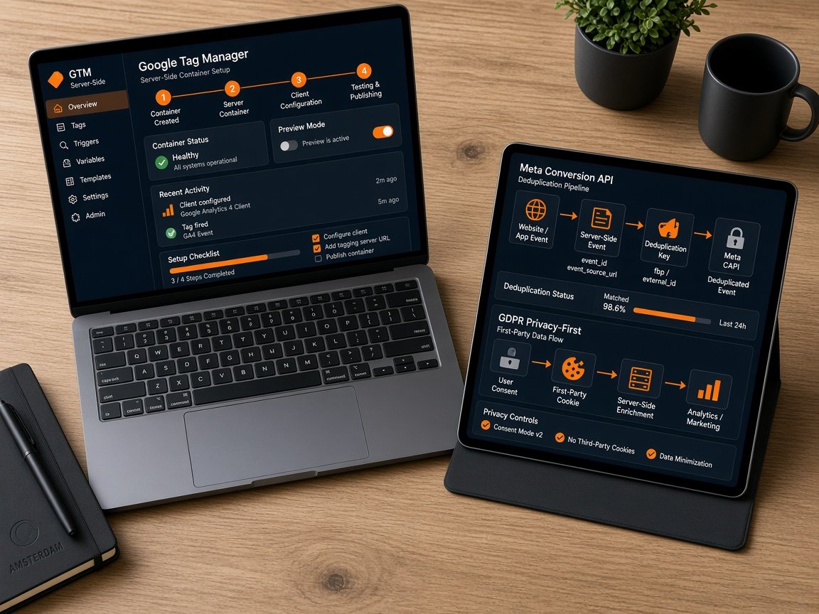 GTM Server Side container setup en Meta Conversie API installeren met first-party data en GDPR privacy-vriendelijke tracking