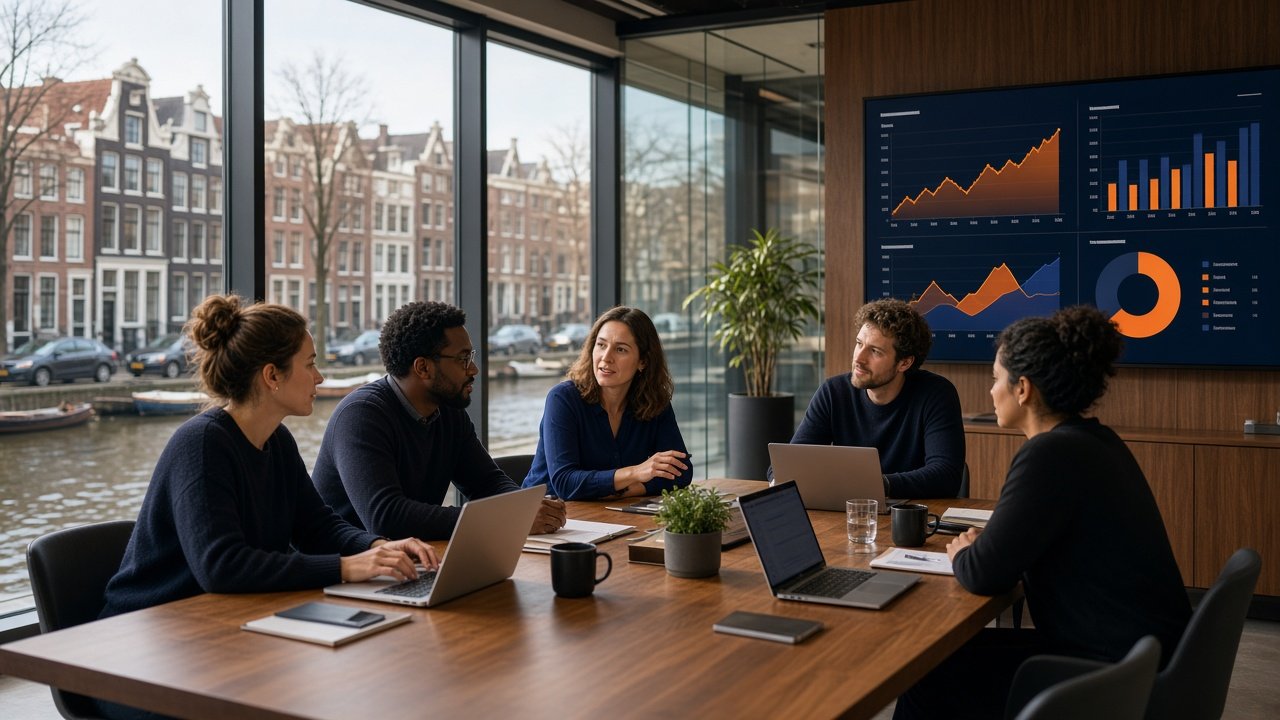 MarkitPapa online marketing bureau Nederland team in Amsterdam working on digitale groei strategie and data gedreven marketing