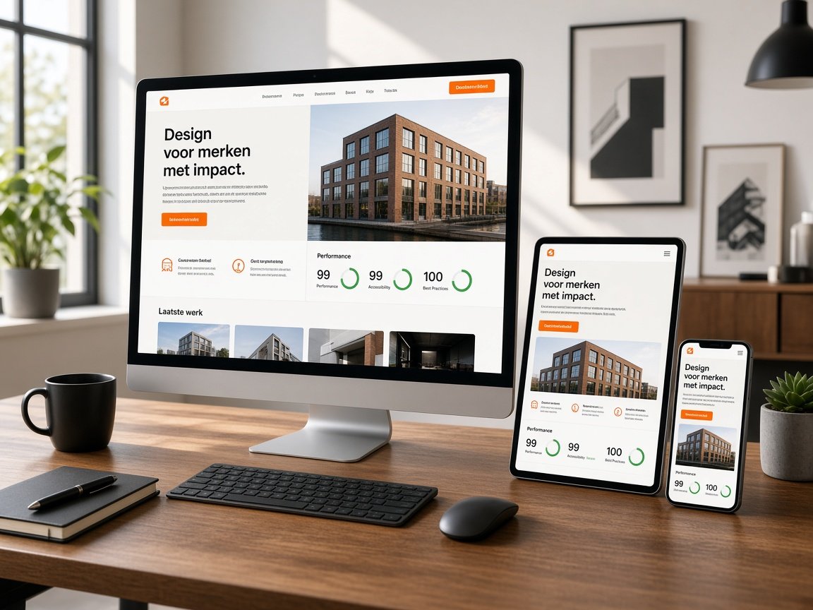 Responsive website design NL op desktop, tablet en mobiel met 99/100 laadsnelheid door MarkitPapa